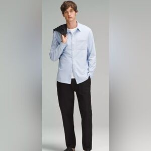 lululemon athletica Men's Sky Blue Casual Button Down Shirt